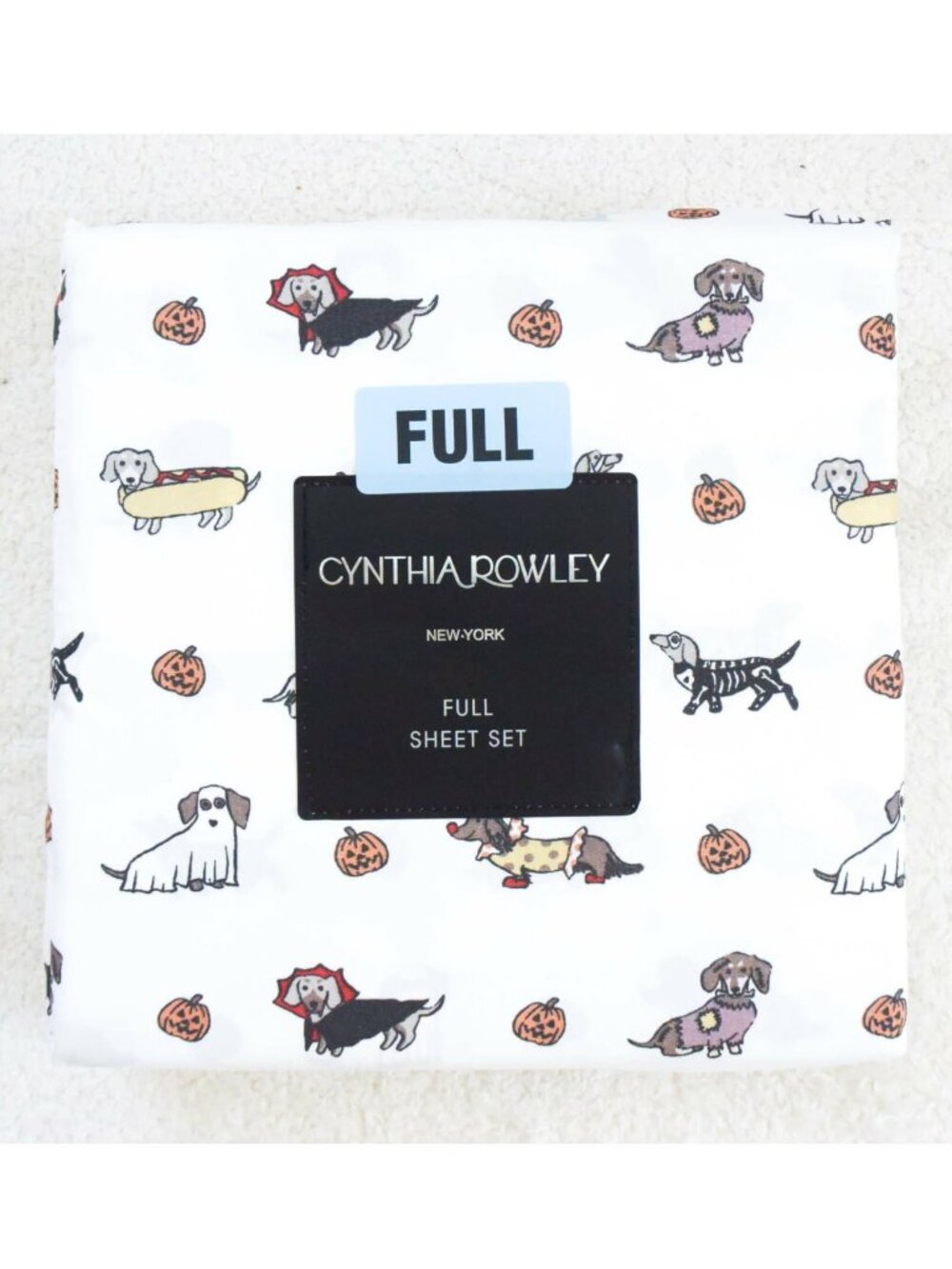 *Cynthia Rowley* Dachshund Doxin Halloween Costume Sheets Set - FULL - NEW!